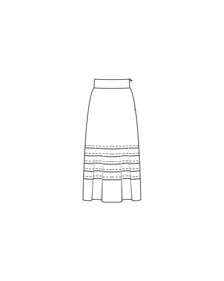 Jupe midi en coton n°106 | Burda Style 02/24
