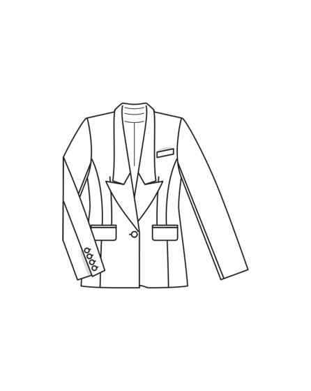 Blazer en gabardine n°129 | Burda Style 04/24 best of Burda Style 03/10