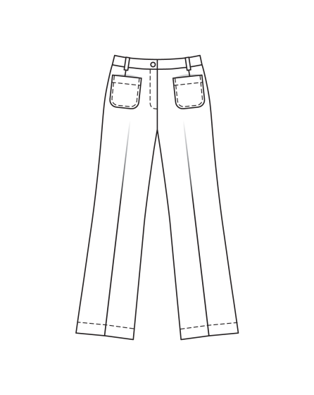 Pantalon en velours n°113 | Burda Style 08/24