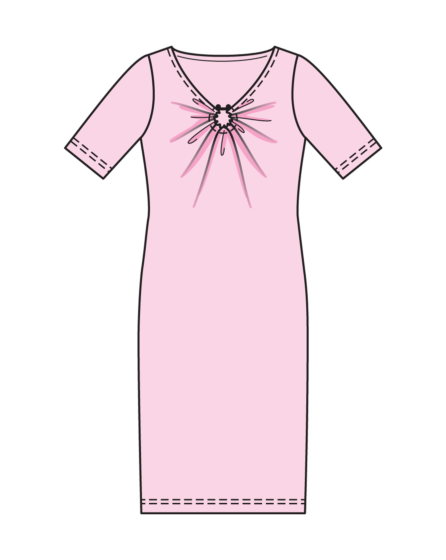 Robe en jersey n°101 | Burda Style 04/25
