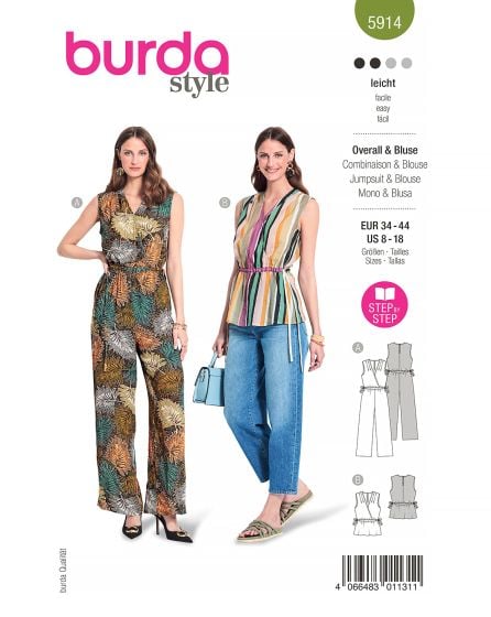 Combinaison & blouse n°5914 Printemps/Été 2023