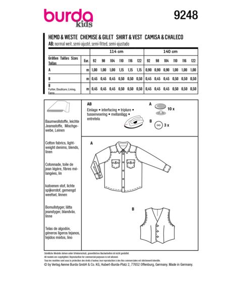 Chemise & gilet n°9248 Printemps/Été 2023