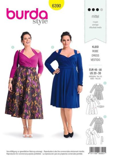 Robe rétro et une jupe en cloche n°6390