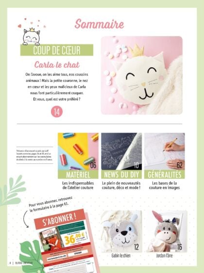 Burda Creative "Mes adorables coussins animaux"