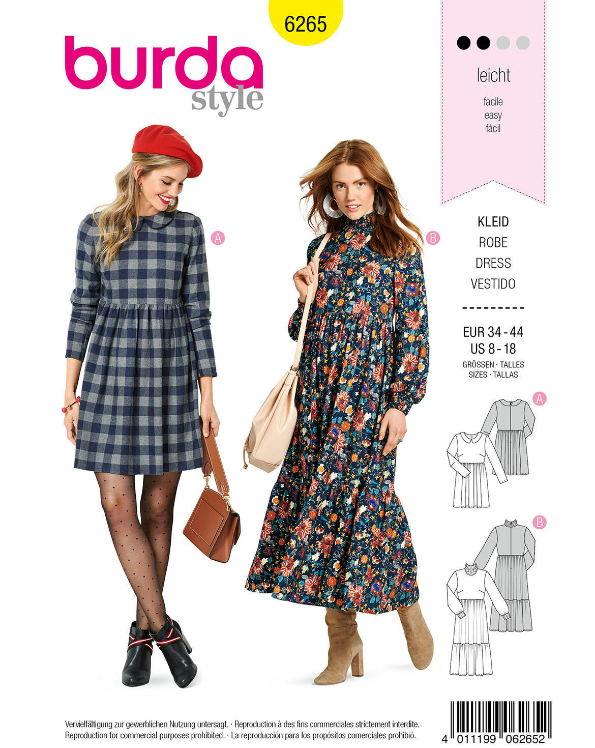 Robe col claudine n 6265 Collection Automne Hiver 2019
