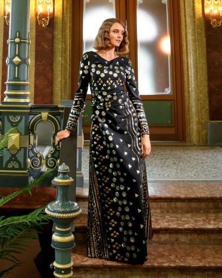 Robe de soir e en polyester n 111 Burda Style 12 21