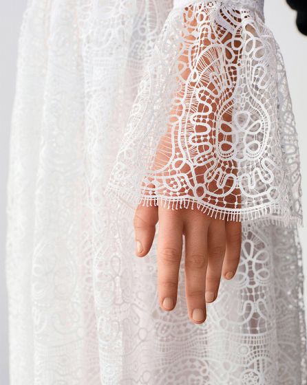 Robe sales mariée guipure