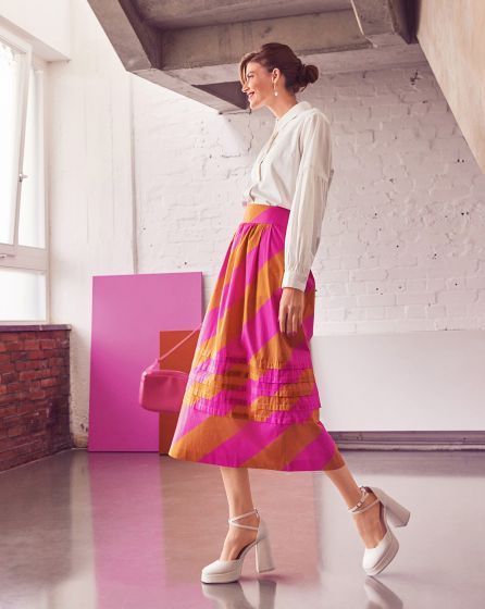 Jupe midi coton online