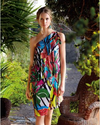 Robe asymétrique n°106 de Burda Style Mai 2017