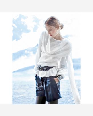 Tunique à large châle n°110 de Burda Style Janvier 2015