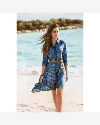 Robe chemisier n°110 de Burda Style Mars 2015