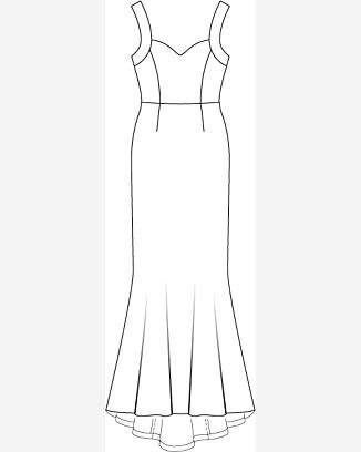 Robe de mariée en satin n°133 | Burda Style 04/24 best of Burda Style 03/17