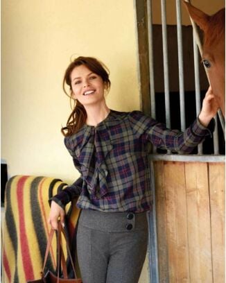Blouse/chemise à jabot n°117 de Burda Style Septembre 2017