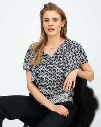Blouse à volant n°119 de Burda Style Juillet 2017