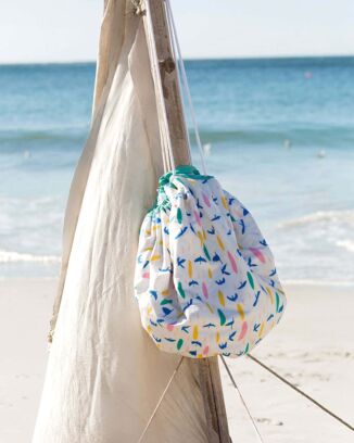 Tapis de plage et sac baluchon n°131 de Burda Style Juillet 2017