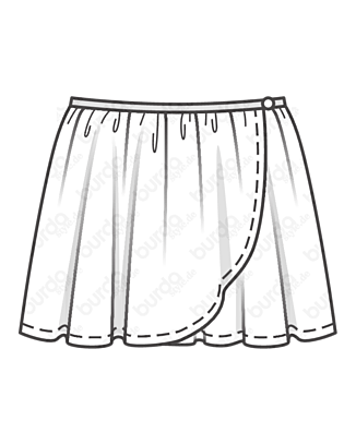 Jupe portefeuille en Plumetis n°129 | Burda Style 08/20