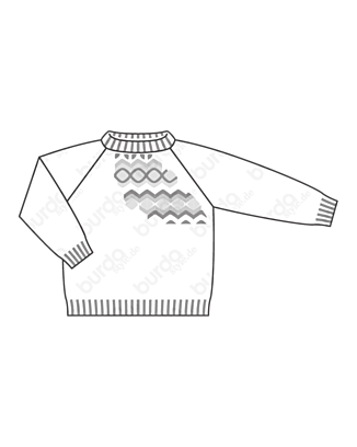 Pull pour enfant en Tricot n°135 | Burda Style 10/20
