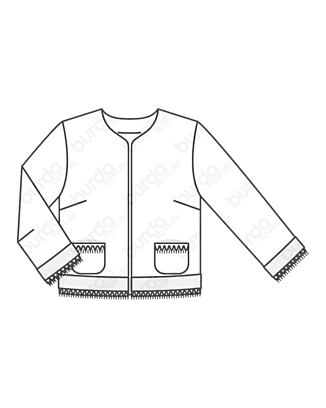A, B Veste en Jacquard n°110 | Burda Style 10/20