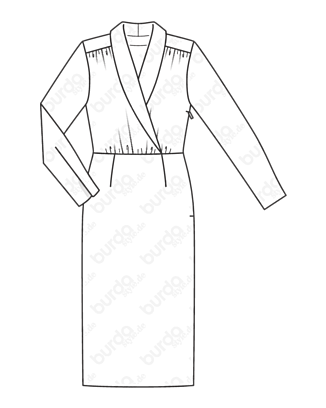 Robe avec surjupe en Soie n°121 | Burda Style 10/20