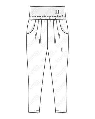 A, B Pantalon en Jersey n°122 | Burda Style 10/20