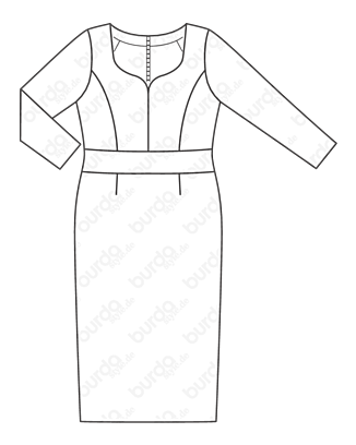 Robe en Jacquard n°129 | Burda Style 11/20