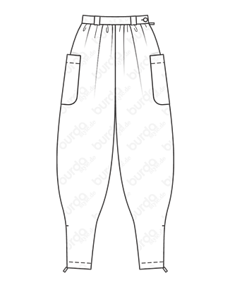 Pantalon en Twill n°117 | Burda Style 02/21