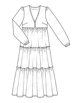 Robe en Viscose n°102 | Burda Style 4/21