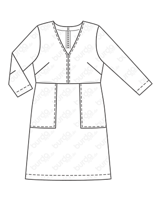 Robe en Denim n°125 | Burda Style 4/21