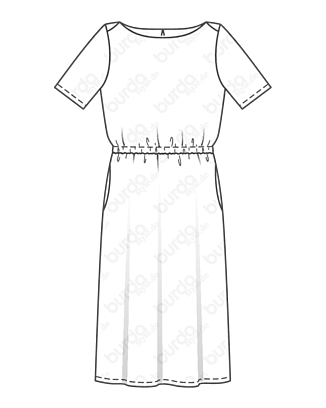 Robe en Viscose  n°119 | Burda Style 6/21