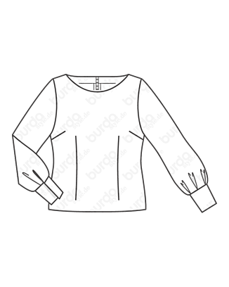 Chemisier en Polyester , Crêpe n°102 | Burda Style 08/21