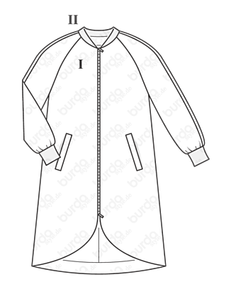 Manteau en Tissu matelassé , Mailles n°103 | Burda Style 08/21