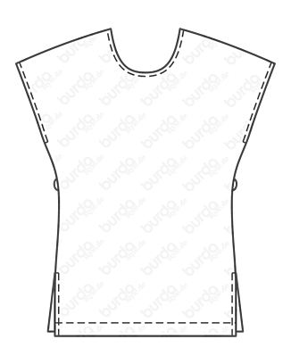 Tunique en Chiffon , Viscose n°104 | Burda Style 08/21