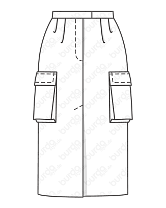 Jupe midi en Coton n°117 | Burda Style 07/21