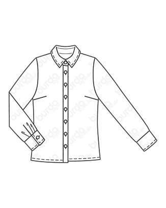 Chemisier en Chambray , Viscose n°121 | Burda Style 08/21