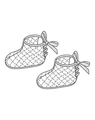Chaussures de bébé en Tissu matelassé n°132 | Burda Style 08/21