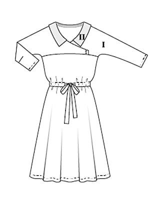Robe en Polyester , Crêpe n°120 | Burda Style 09/21