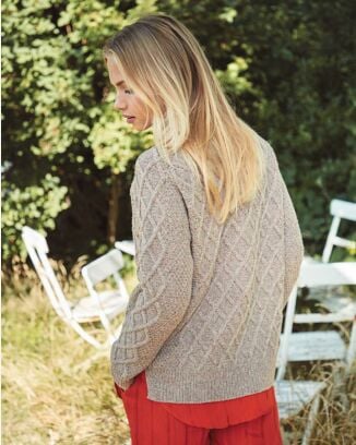 Pullover en point Irlandais #33 | Burda Mailles n°13 - 2021