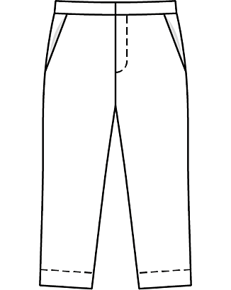 Pantalon en Velours côtelé fin n°133 | Burda Style 01/22