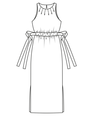 Robe longue en Mousseline n°107 | Burda Style 04/22
