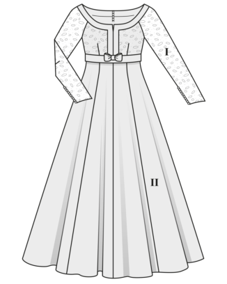 Robe de mariée en Satin de soie n°121 | Burda Style 04/22