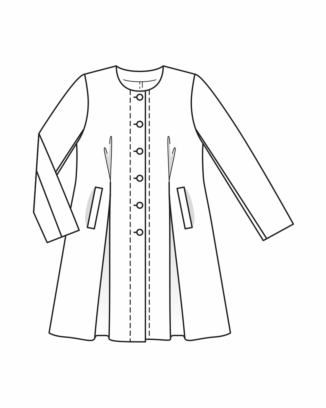 Manteau chemisier en Tissu structuré n°401 | Burda Style HS Curvy Printemps/Été/22