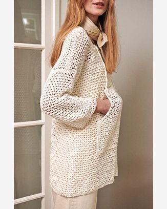 Tunique au crochet avec poche ventrale #05 | Burda Mailles n°16 - 2022