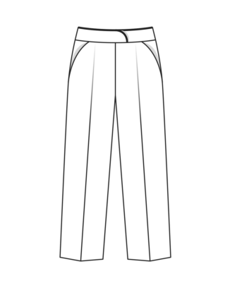 Pantalon en crêpe avec élasthanne n°412 | Burda Curvy Automne/Hiver 22