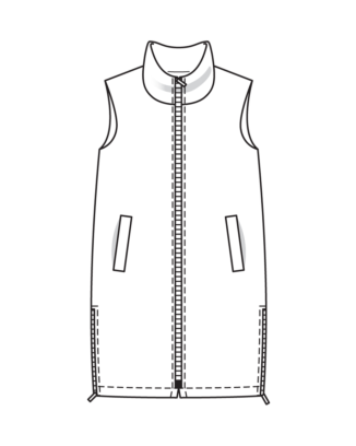 Gilet long en tissu matelassé n°114 | Burda Style 10/22