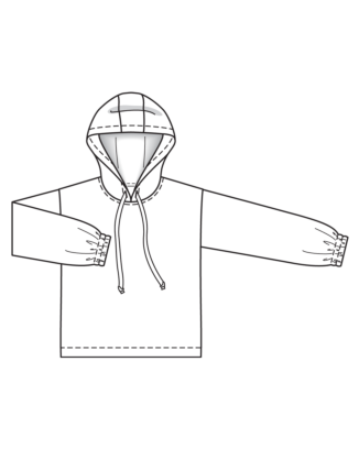 Sweat à capuche en maille n°120 | Burda Style 10/22