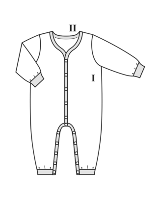Grenouillère en jersey extensible n° 1 | Burda Easy Baby n°1/2022