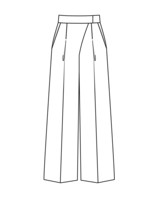 Pantalon en lainage mélangé n°101 | Burda Style 12/22