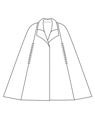 Cape en lainage mélangé n°104 | Burda Style 12/22