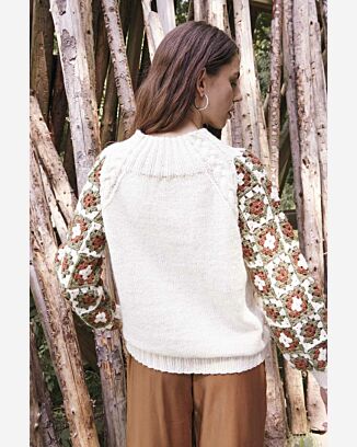 Pullover aux manches en carrés granny #21 | Burda Mailles n°19 - 2022