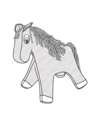 Peluche cheval n°6495